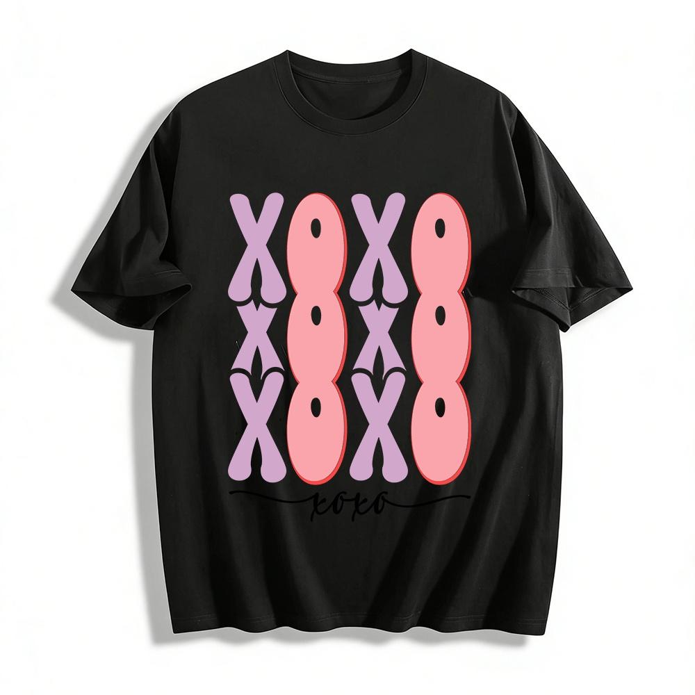 

XOXO KOKO Graphic Tee Casual Sweet Style Loose Fit Versatile Top Pure cotton T-shirt XXS