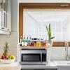 Expandable Microwave Rack Heavy Duty Extendable Microwave Stand Multi-Function Microwave Oven Rack for Kitchen Countertop