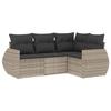 VidaXL Salon de Jardin avec Coussins 4 pcs, Canapés de Terrasse, Ensemble de Meubles de Patio, Mobilier d'Extérieur, Gris 3253649