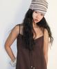 AMES-WORLDWIDE Soft Stripe Beanie Brown