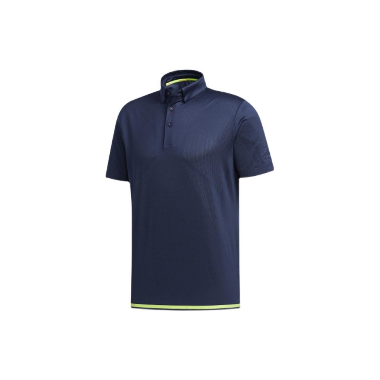 adidas Solid Color Casual Short Sleeve Polo Shirt Blue Men s FJ3794 L