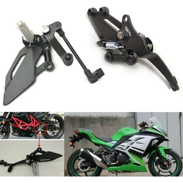 Motorcycle Footpeg Foot Peg Bracket Gear Bracket Lever Assembly for EX 250R 300 2013-2017 Footpegs Pedals Rests