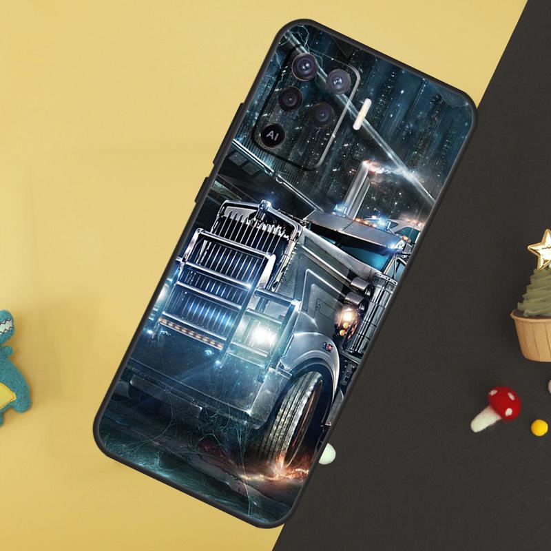 Cool Heavy Truck Car For OPPO A57S A53S A54S A98 A78 A58 A79 A15 A17 A77 A16 A76 A96 A52 A72 A5 A9 A94 A74 Case