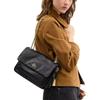 COACH Crossbody Elodie 29 Gold Logo Leather Crossbody Shoulder Bag Large Women's Black