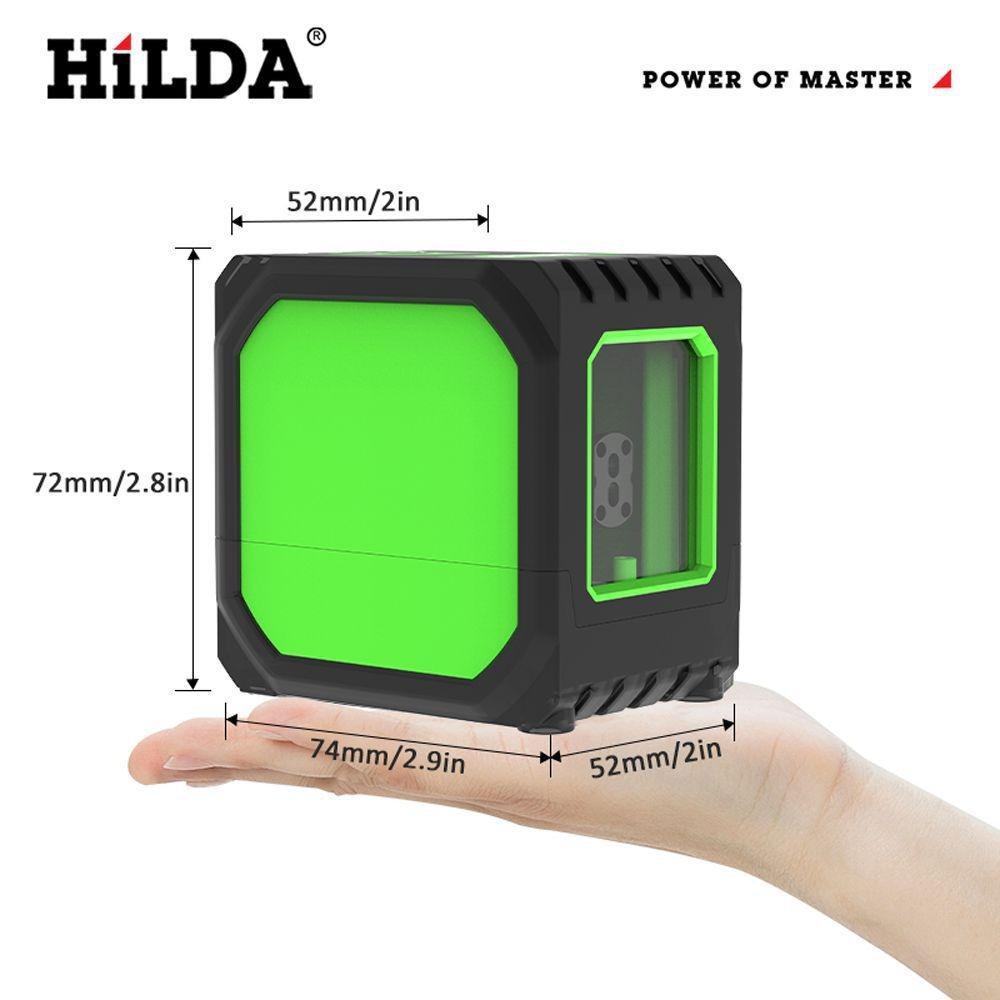Rechargeable Lithium Battery Laser Level with 2-Line Strong Light for Outdoor Use, Automatic Leveling