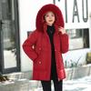 Fashionable Cold-proof Hooded Mid-length Cotton-padded Jacket, Sweet and Warm Cotton-padded Jacket for Women Winter