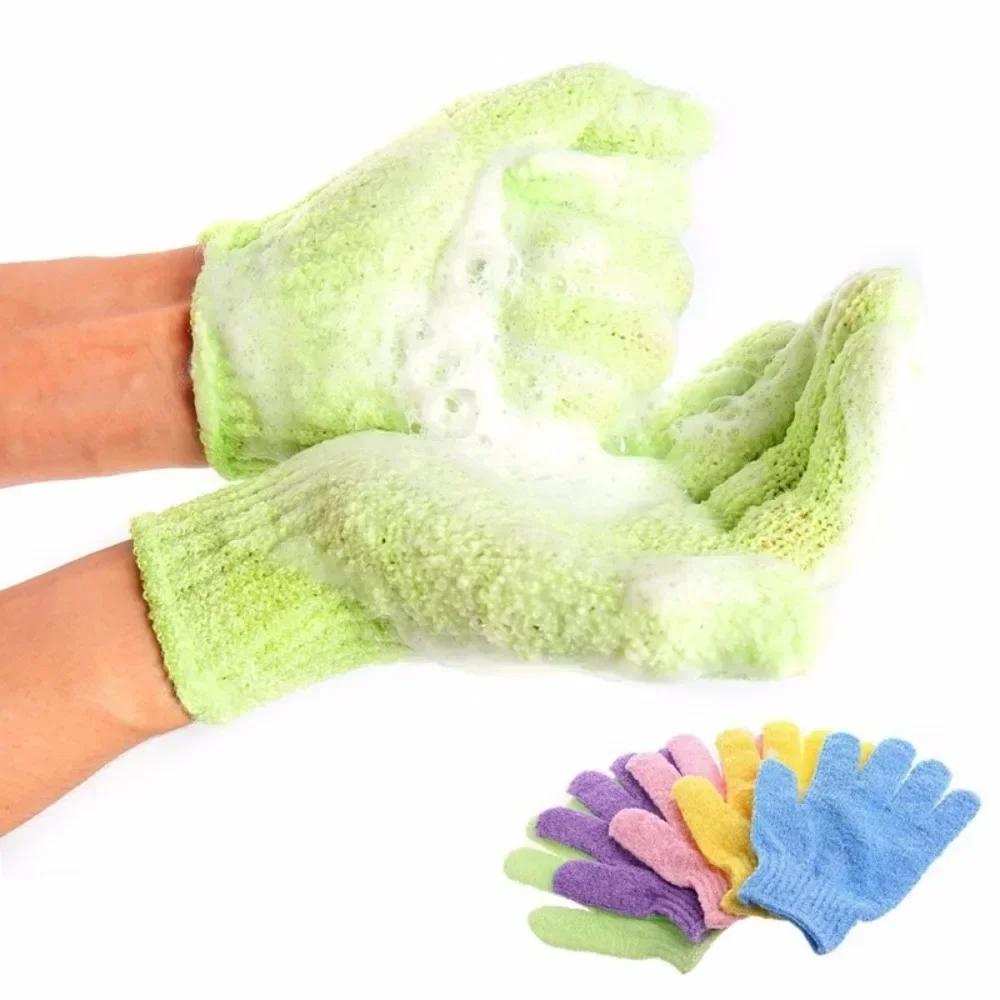 1pc Bath Glove Shower Body Deep Cleaning Peeling Exfoliating Bast Wisp Massage Moisturizing Sponge Skin Washcloth Bath Body Wash 1pc rose red