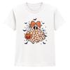 Cute Ghost Pumpkin Halloween Kids T-Shirt Boys Girls Holiday Tee