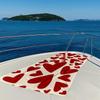Romantic Cream Red Heart Quick Drying Bath Towel Microfiber beach towel light weight swimming camping yoga beach out