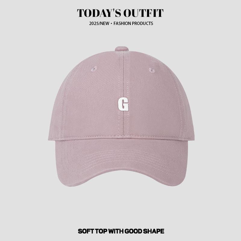 New Hat for Women's Soft Top Letter Baseball Cap Korean Casual Versatile Plus Deeper Sun Protection Baseball Cap for Men