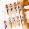Cartoon Capybara 6-Color Ballpoint Pen Cute Multicolored Gel Pen Durable Pressing Pens School Office Supplies Student Stationery