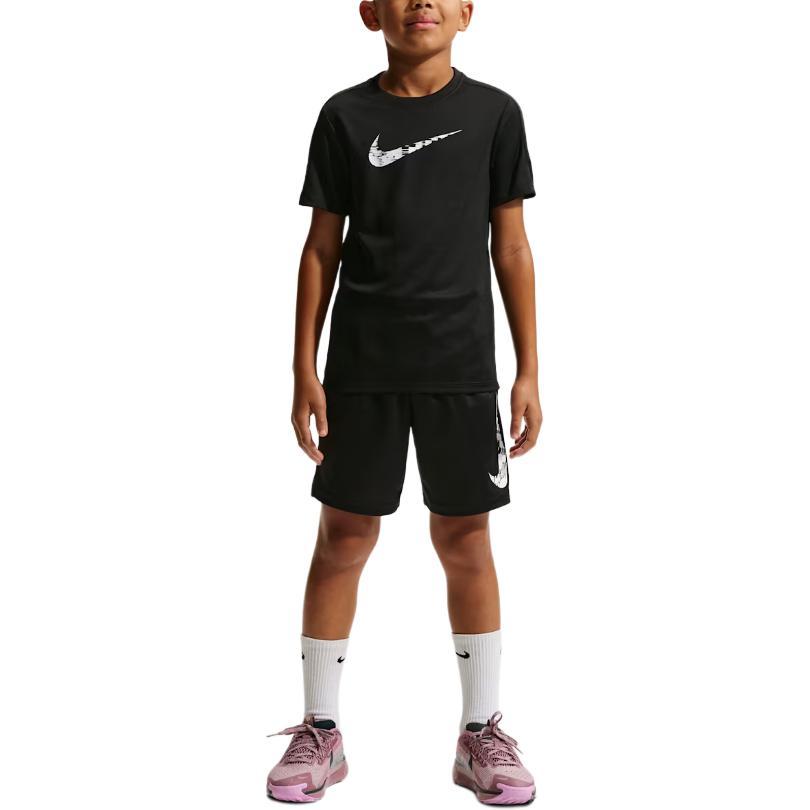 Nike Trophy 23 Series Quick-Dry Logo Print Round Neck Short Sleeve Kids tops IF2434-011