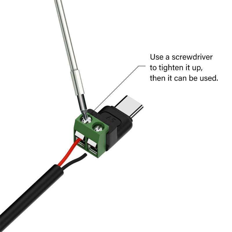 Adapter z wtyczką Micro USB na bezlutownicze złącze 2-pinowe do ładowania telefonów, tabletów, wentylatorów, lamp 5V3A, wtyczka Micro USB męska na złącza 2-pinowe