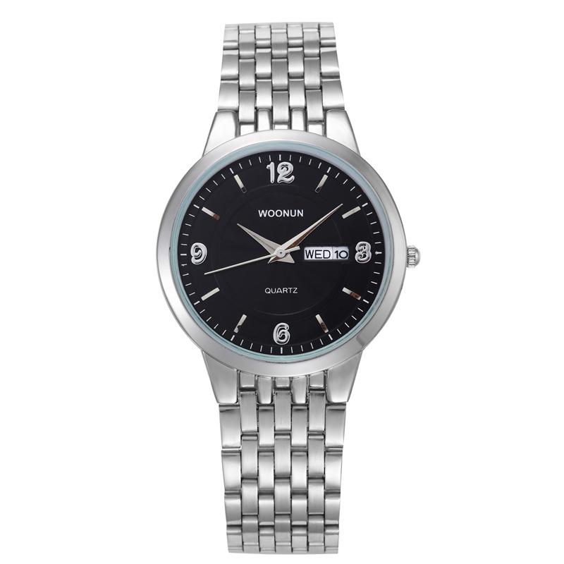Mens Watches Top Brand Luxury Ultra Thin Watches For Men Silver Steel Quartz Date Day Watch Waterproof Shockproof Reloj
