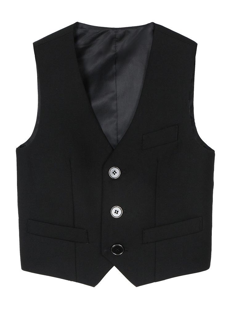 Boys' Academy Style Solid Color Vest for Formal Events and Page Boys