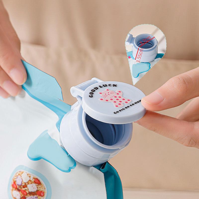 Food Storage Bag Sealing Clips Plastic Cap Sealer Clip With Pour Spouts Snack Candy Storage Keep Food Fresh Kitchen Gadgets