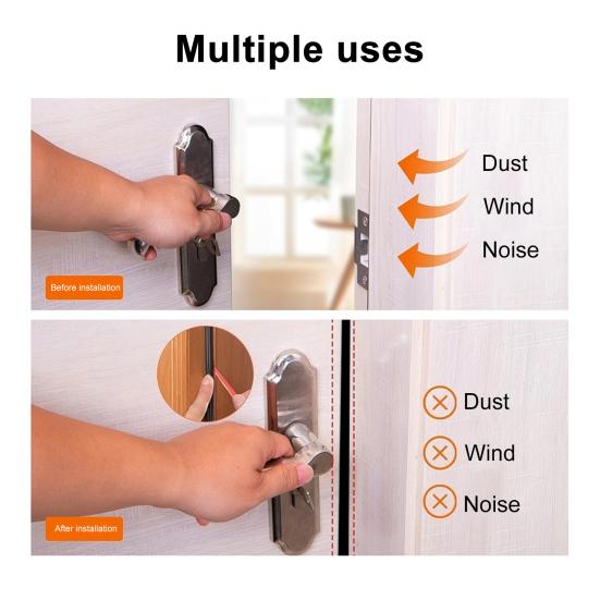 Bumper Strip Three-Layer Weatherstripping Thick Rubber Door Seal Strip Large Gaps Flexible Durable Insulation Strip