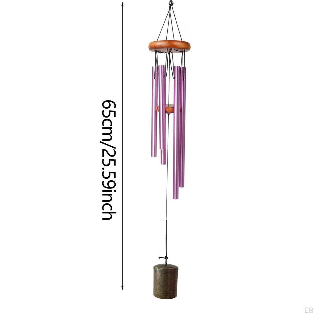 Metal Wind Chime 26 inch Waterproof Deep Tone Hanging Ornament Memorial Windchime for Outdoor Sister