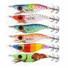 6PCS Durable 10cm Fishing Shrimp Lure 9.2g with Hook Shrimp Bait Hard Squid Jigs Freshwater Fishing
