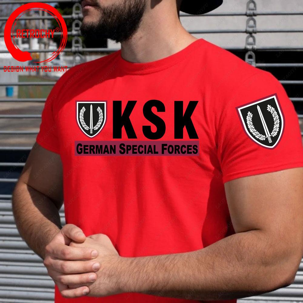 Komunisexdo Speciální síly Ksk Gerunisex Armádní speciální síly Tričko Gerunisexy Vojenská zelená Tričko Unisex Unisex Stylové Základní tričko