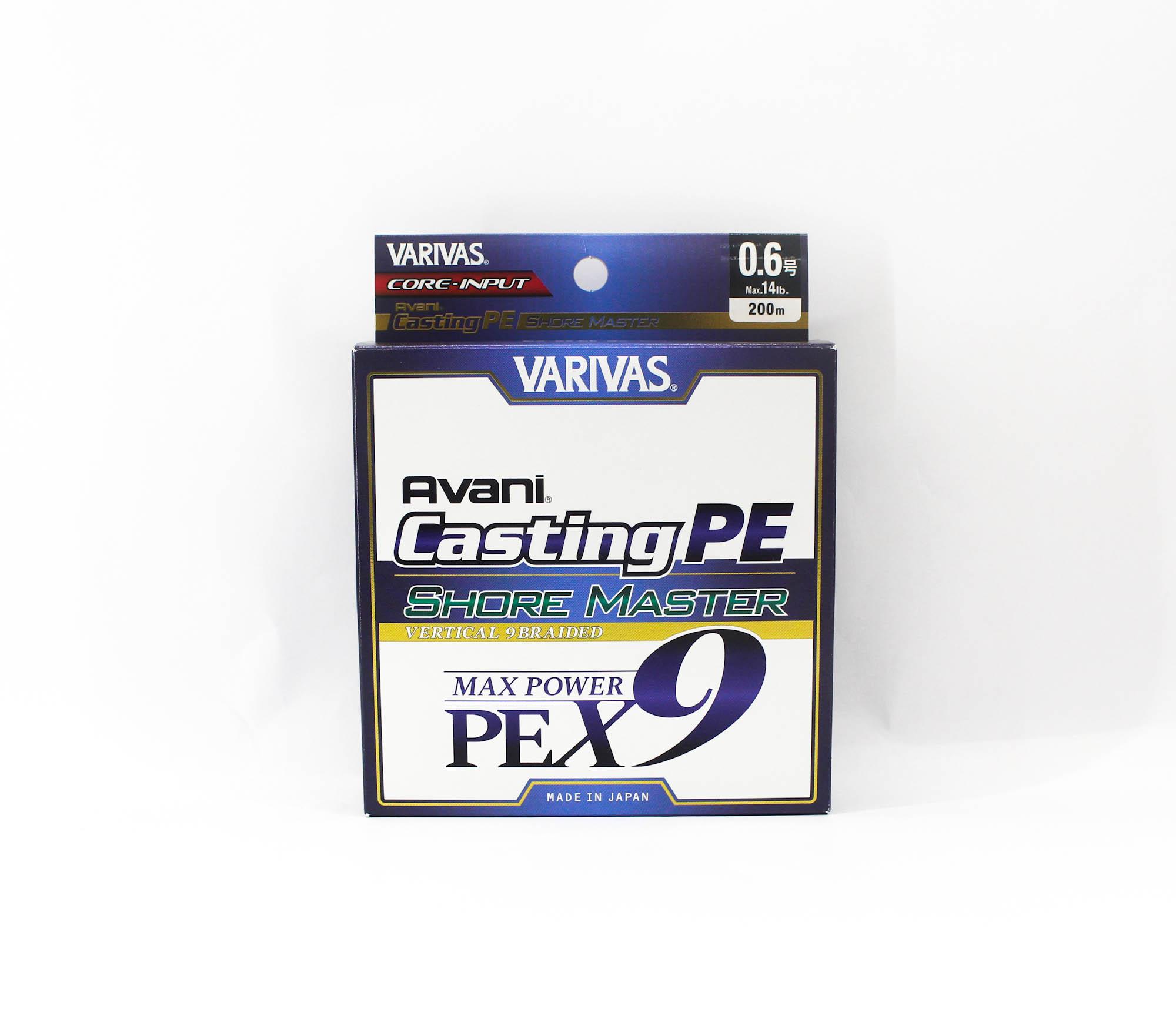 Varivas White P.e Line Avani Shore Master Casting X9 200M P.e 0.6 14Lb (0846)