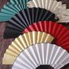 White and Yellow Chinese Style Folding Fan for DIY Painting and Calligraphy - 8" and 10" Dance Props for Men and Women