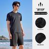 Camel Quick-Dry Running Short Sleeve T-Shirt & Pants Set