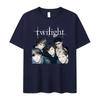 Twilight Movie Edward Cullen Pattern TShirt Mens Fashion Cotton Short Sleeve Womens Retro Classic Streetwear TShirt