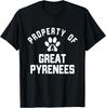 Property Of A Great Pyrenees Pyrenean Dog T-Shirt Size S-5XL