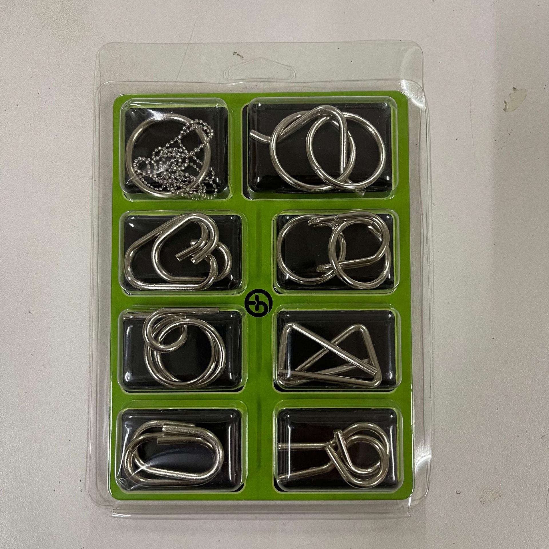 

ABC 8-упаковка из 24 9-звенных металлических обучающих наборов-головоломок