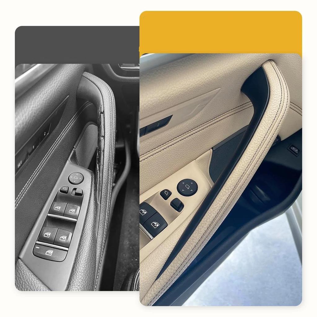 Two Black Carbon Fiber Door Pull Handle Inserts for and M5 and G30, G38, 525i, 528i, 530i, 535i, 540i, 550i, (2017, 2018, 2019, 2020, 20201, 2022,