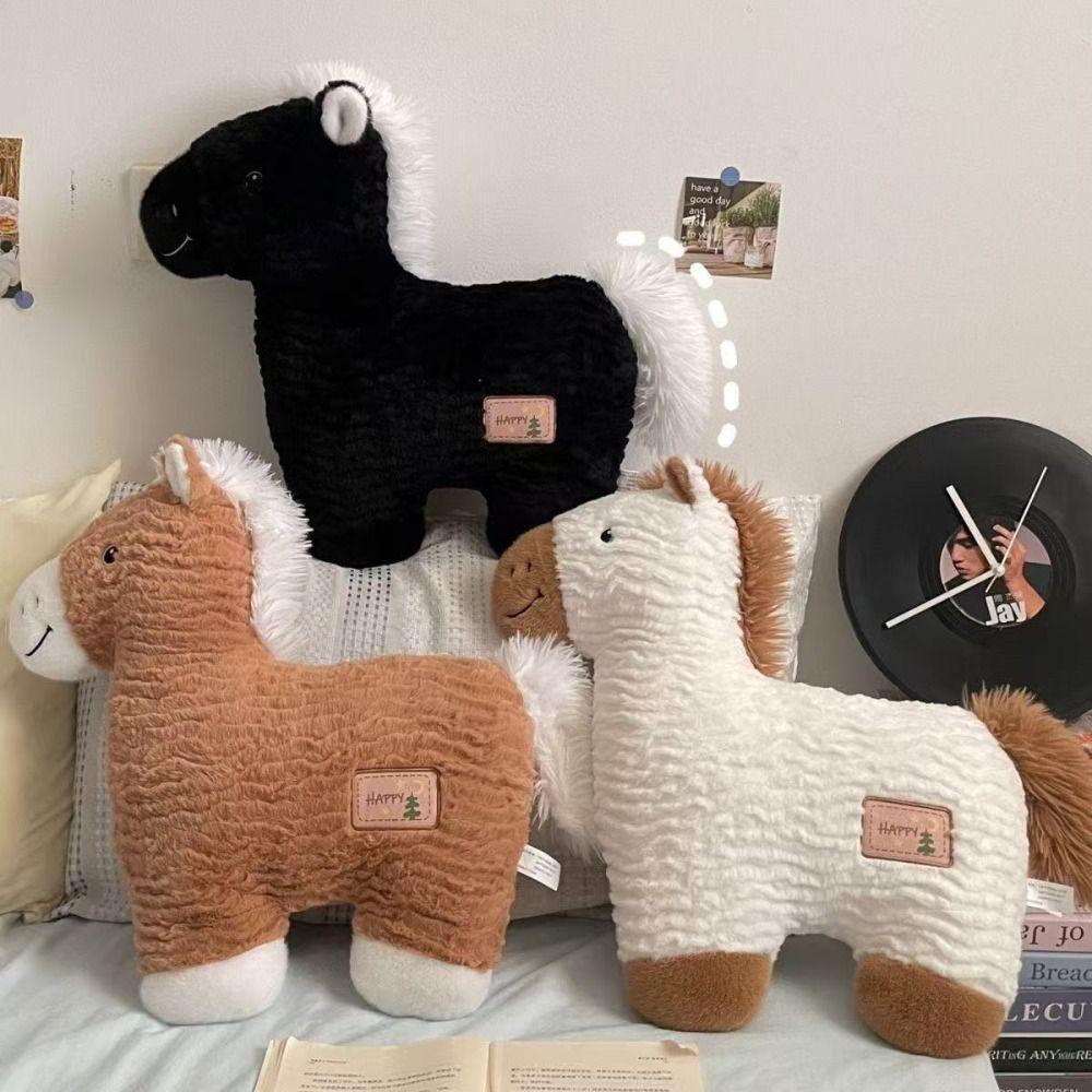 Soft Horse Plush Dolls 50cm Horse Shape Cushion Children With Sleeping Doll  New Year Decorations
