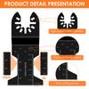 8/33Pcs Oscillating Saw Blade Set Universal Titanium Bimetal Oscillating Multitool Blades with 3 Adapters for Cutting Metal Wood