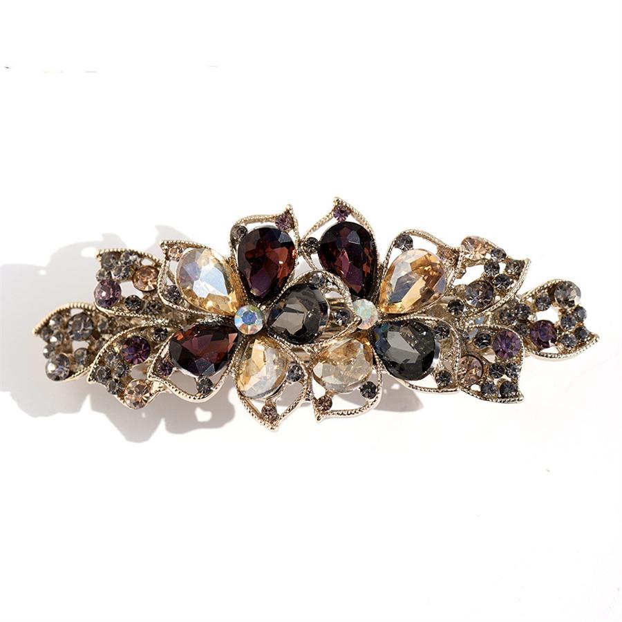 

2026 New Women s Retro Crystal Hairpin Glass Headwear Large Ponytail Spring Hairpin Girls Rhinestone Hair Accessories Gift