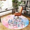 1pc castle princess Round Chair mat office Area Rug - Non-Slip, Floor Mat for Office, Bedroom, and Indoor Decor p127273