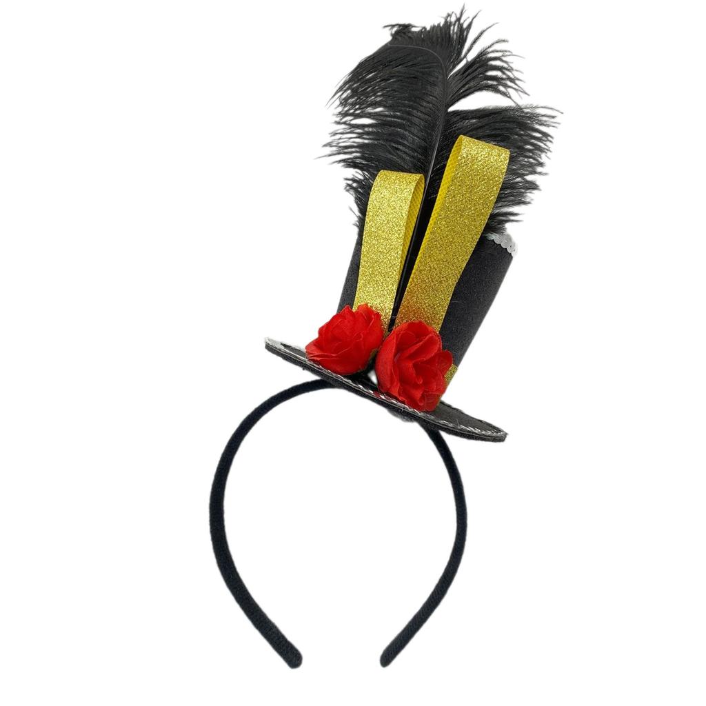 Vintage Fascinator Top Hat Exquisite Glitter for Tea Party Wedding Costume Pillbox Hat Lady Headwear for