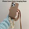 Iphone For 16 Plus Wrist Strap Solid Color Crossbody Accessories Case Phone