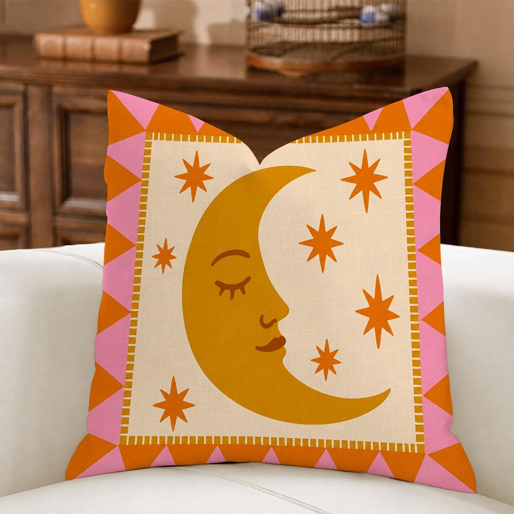 Polyester Retro 70s Animal Cushion Cover Natural Breathable Durable Printed Decor Pillow Case Sofa Bedroom Decor PillowCover