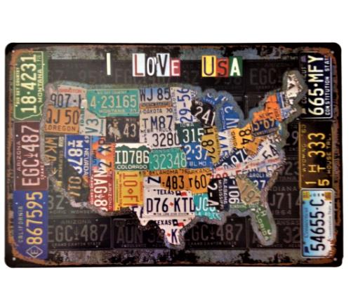 

RETRO METAL WALL SIGN TIN PLAQUE VINTAGE STYLE GARAGE ROUTE USA CAR US GIFTAluminum 20x30cm（7.8x11.8inch）