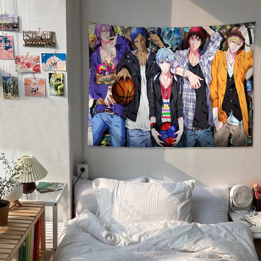 Kuroko No Basket Cartoon Tapestry Hippie Flower Wall Carpets Dorm Decor Art Home Decor