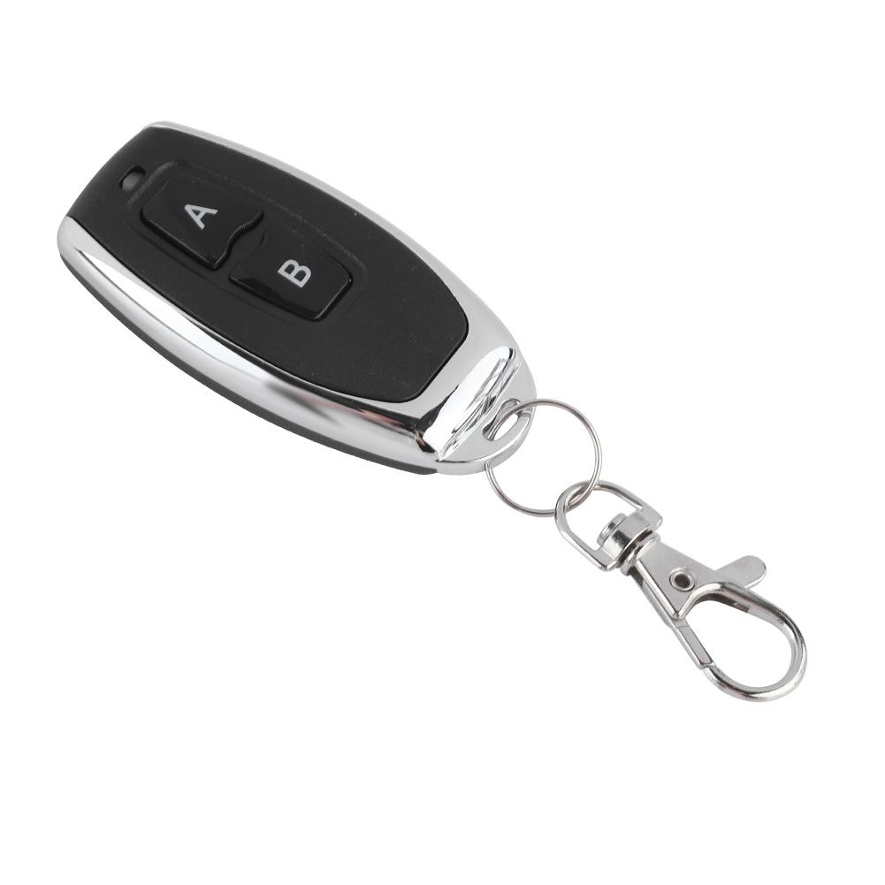 433MHz AB Buttons Matal RF Wireless Transmitter Learning Code Remote Control