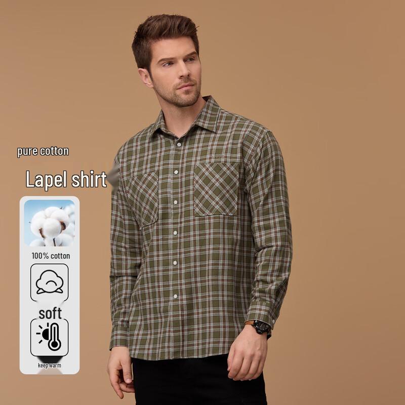 

JEEP Men s Plaid Long Sleeve Casual Shirt 3XL