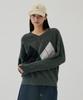 CLOVE [25Fw Clove] V-Neck Argyle Sweater (Melange Gray)