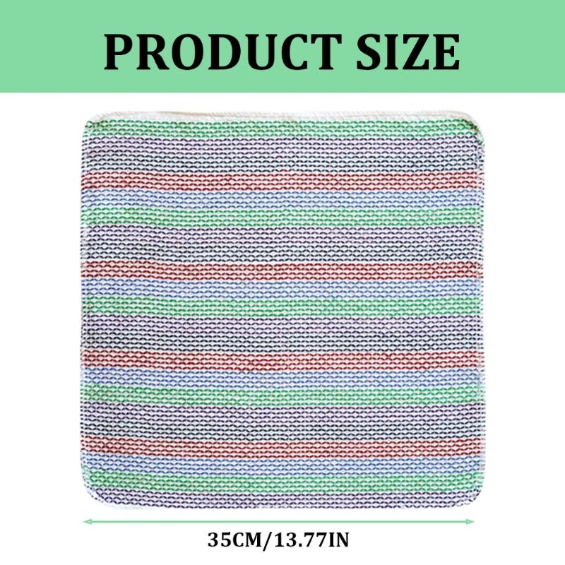 4Pcs Soft Absorbent Cotton Kitchens Towels Quick Drying Dishwashing Cloths Cleaning Rag For Glassware Surfaces