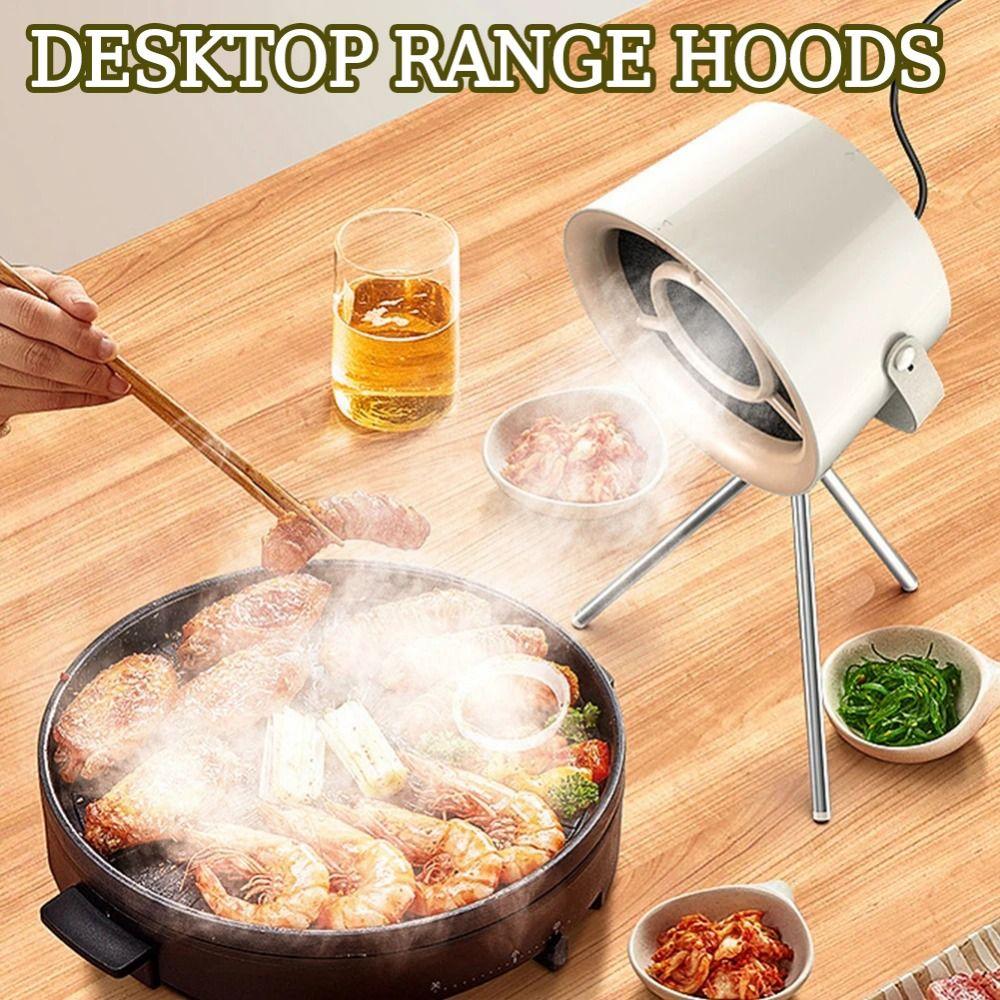 

Portable Desktop Range Hoods Low Noise Cooking Fume Extractor Cooker Range Hood BBQ Style 1-Black