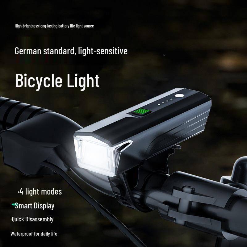 Waterproof Light-Sensing Bicycle Headlight: Strong Light for Mountain and Road Night Cycling