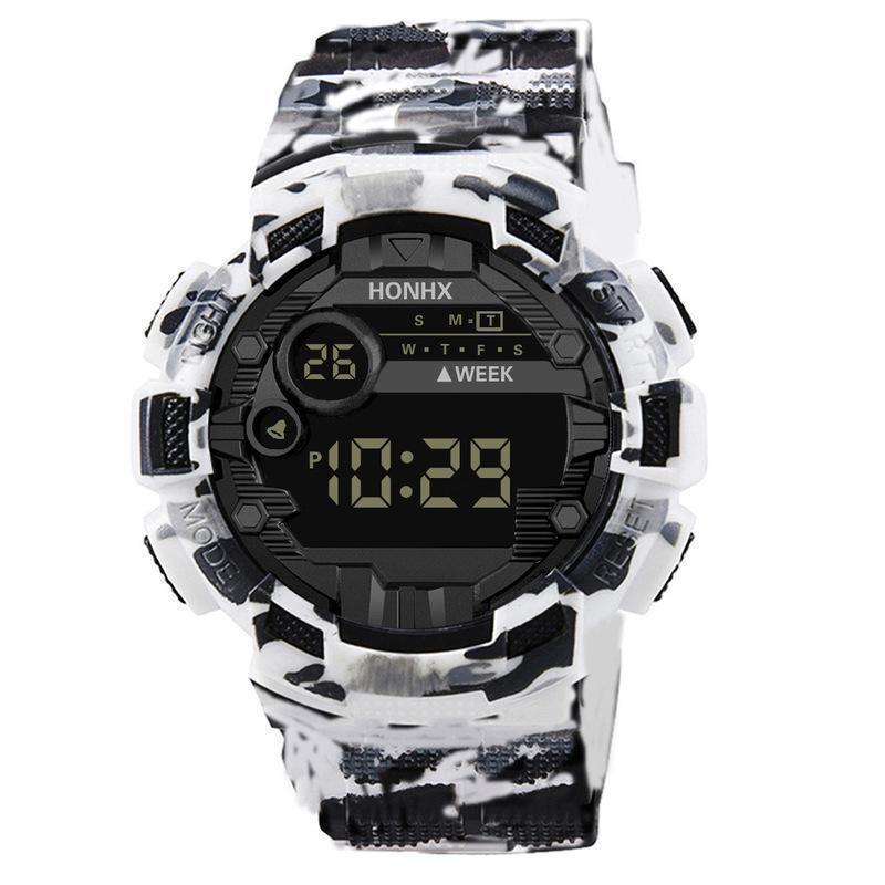HONHX Men's Waterproof LED Multifunction Sport Watch for Middle School Students