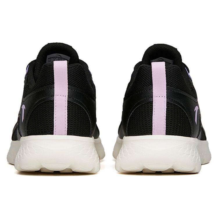 Anta Lightweight Shock Absorbing Low Top Running Shoes Women Sneaker Black 922145521-3