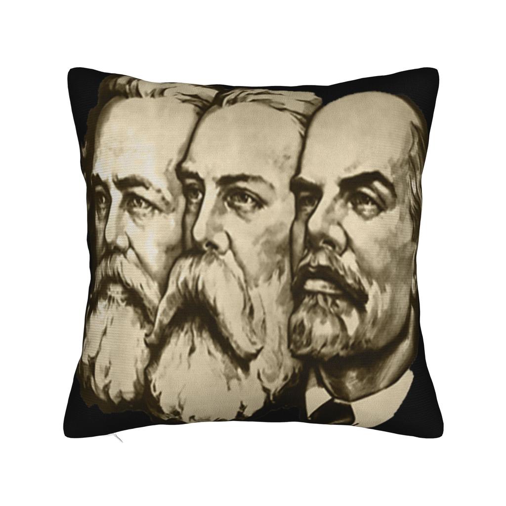 Pillow Cover Karl Marx Engels And Lenin Fashion Pillow Case For Office Car Home Decor Pillowcases