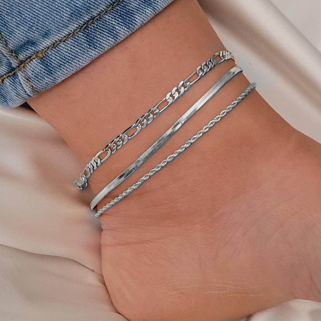 1set Boho Gold Silver Color Tassel Chain Bracelet Anklet Charms Snake/Starfish/Heart Sexy Leg Ankle On Foot Chain Beach Jewelry
